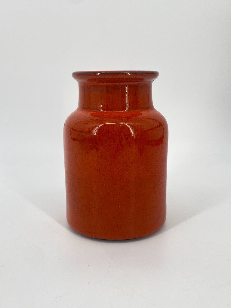 * STUDIOKERAMIK KERAMIK VASE ORANGE 70ER MID CENTURY VINTAGE GLASUR