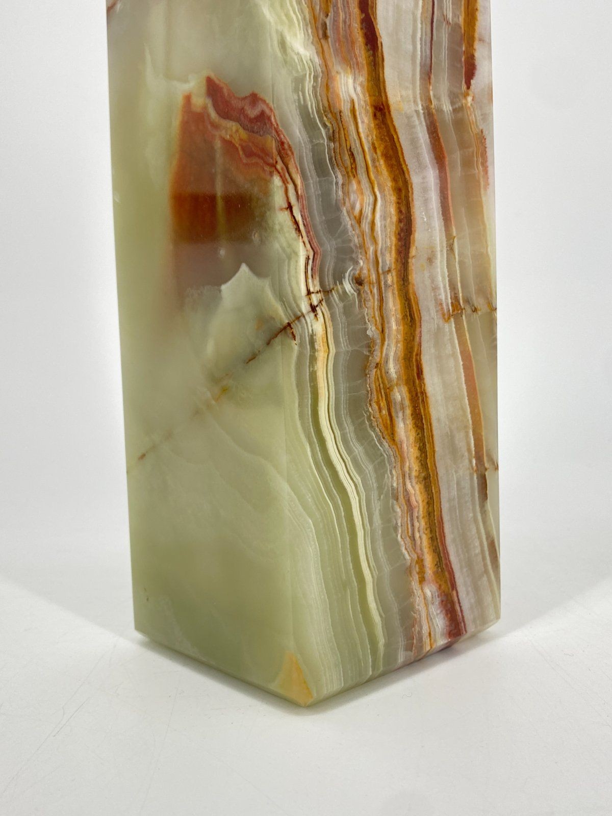 * BLOCKVASE ONYX MARMOR VASE QUADRATISCH STEIN VINTAGE 70ER