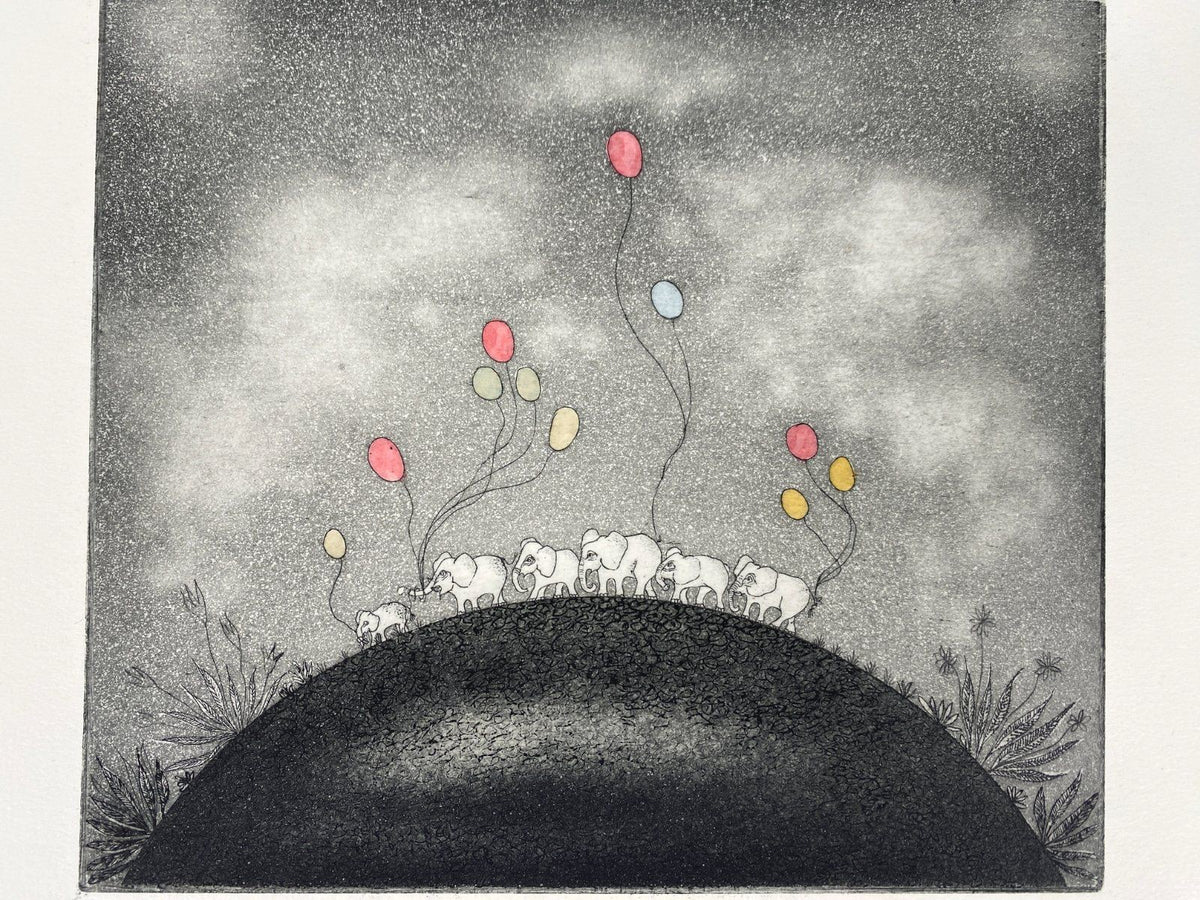 *RADIERUNG ROSEMARIE WEHNERT EDITION GRAFIK KUNST ART SIGNIERT 80