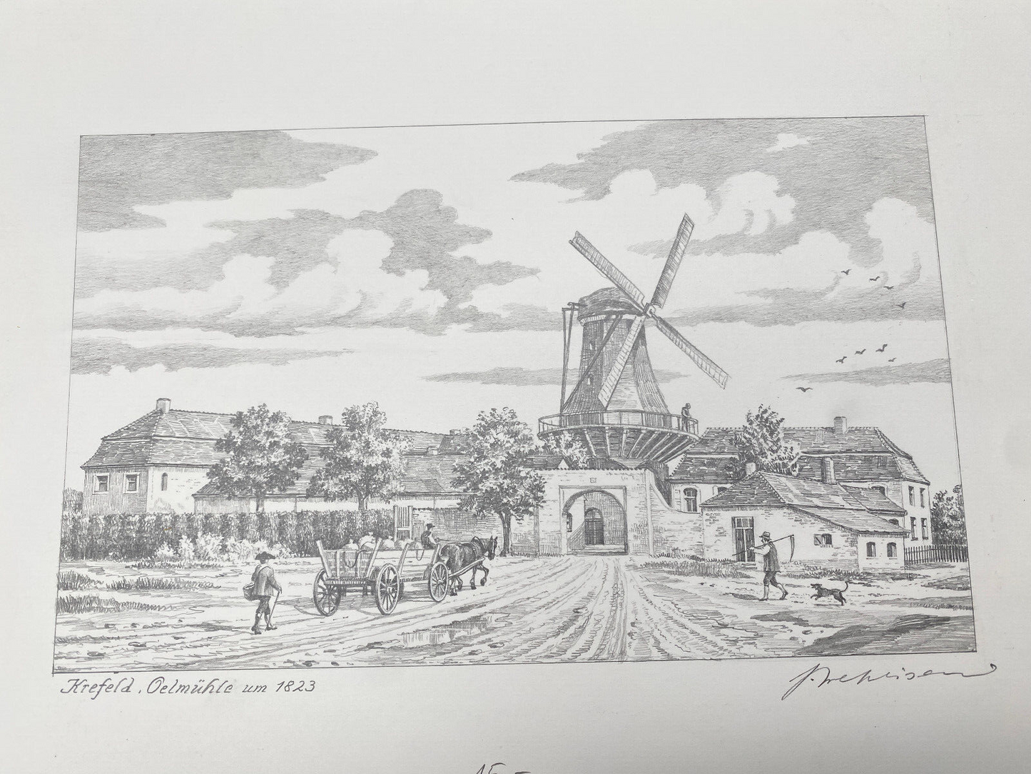 HEINZ WEHLISCH KÜNSTLER ZEICHNUNGEN RADIERUNGEN KREFELD ANSICHTEN 1900 JHR.