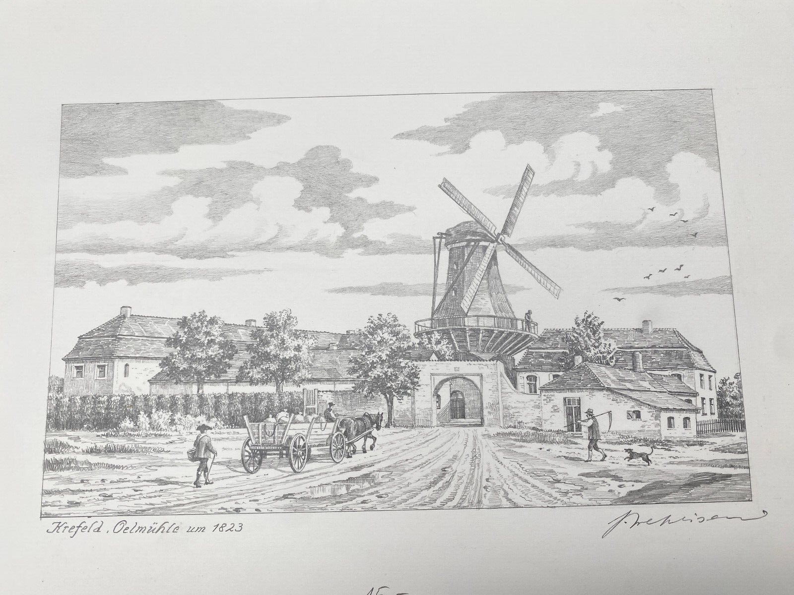 HEINZ WEHLISCH KÜNSTLER ZEICHNUNGEN RADIERUNGEN KREFELD ANSICHTEN 1900 JHR.