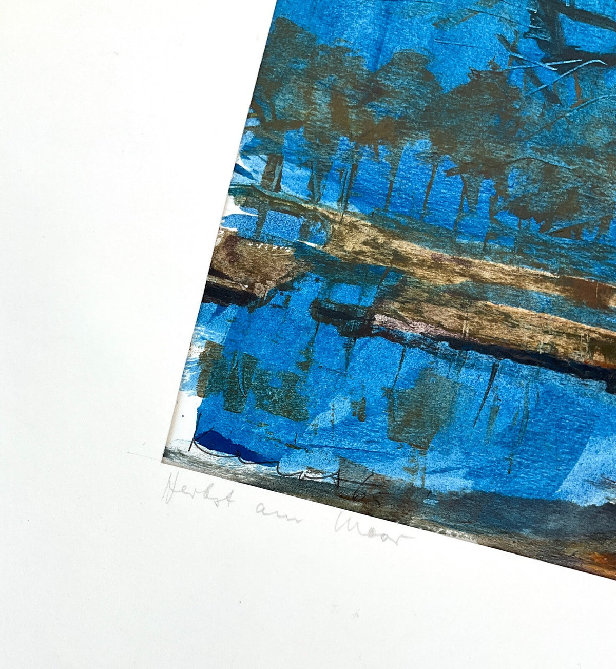*GEMÄLDE WALTER KALOT HERBST AM MEER SIGNIERT 1965 UNIKAT ORIGINAL GOUACHE ÖL