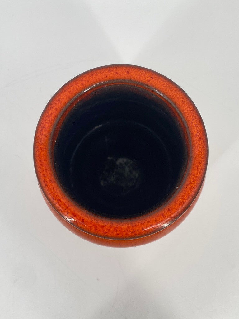 * STUDIOKERAMIK KERAMIK VASE ORANGE 70ER MID CENTURY VINTAGE GLASUR