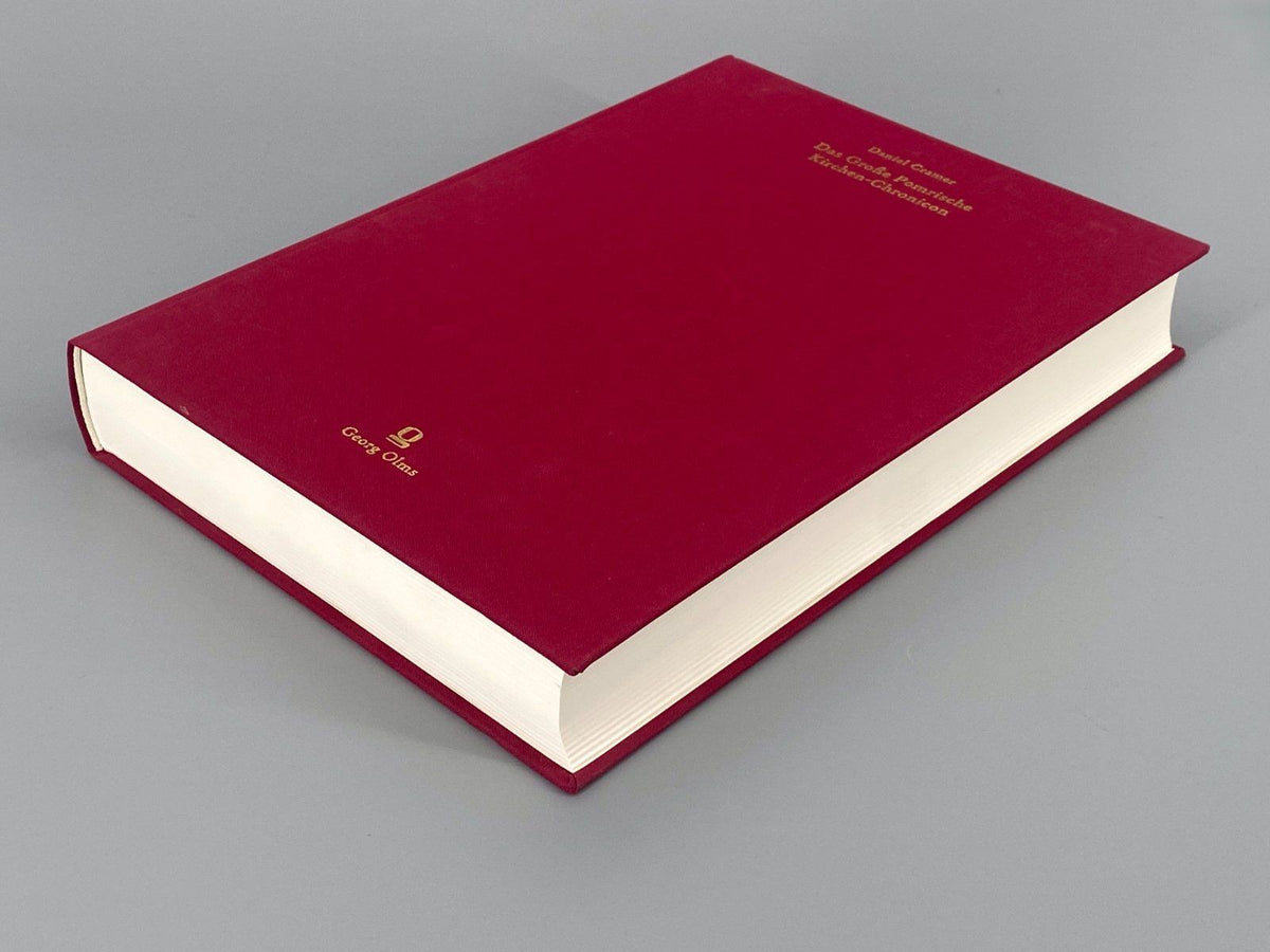*BUCH DANIEL CRAMER GROßE POMRISCHE KIRCHEN-CHRONICON GEORG OLMS