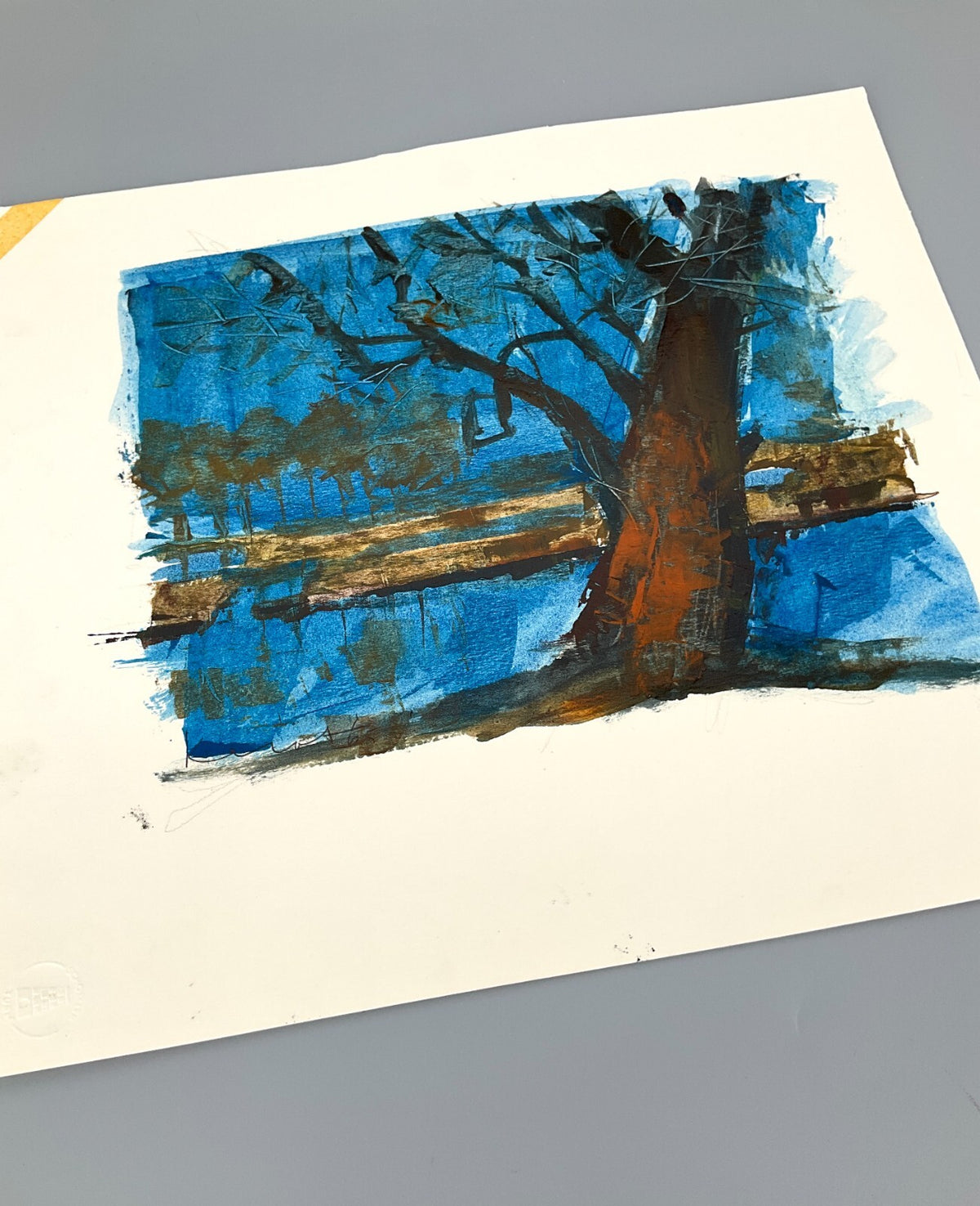 *GEMÄLDE WALTER KALOT HERBST AM MEER SIGNIERT 1965 UNIKAT ORIGINAL GOUACHE ÖL