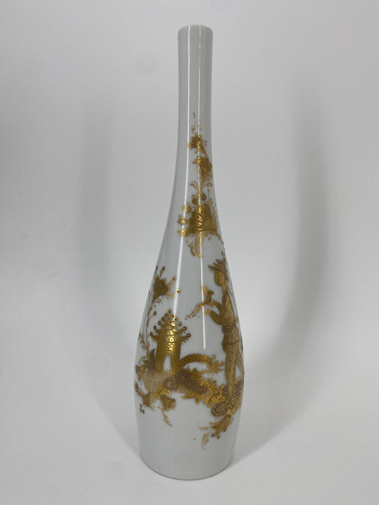 * VASE ROSENTHAL STUDIO LINIE QUATRE COULEURS BJÖRN WIINBLAD WEIß GOLD 27CM