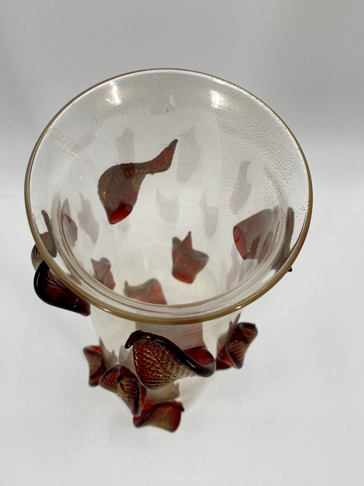 *FOGLIE LEAVES BLÄTTER VASE #15/80 CLETO MUNARI MURANOGLAS 2002 LIMITIERT