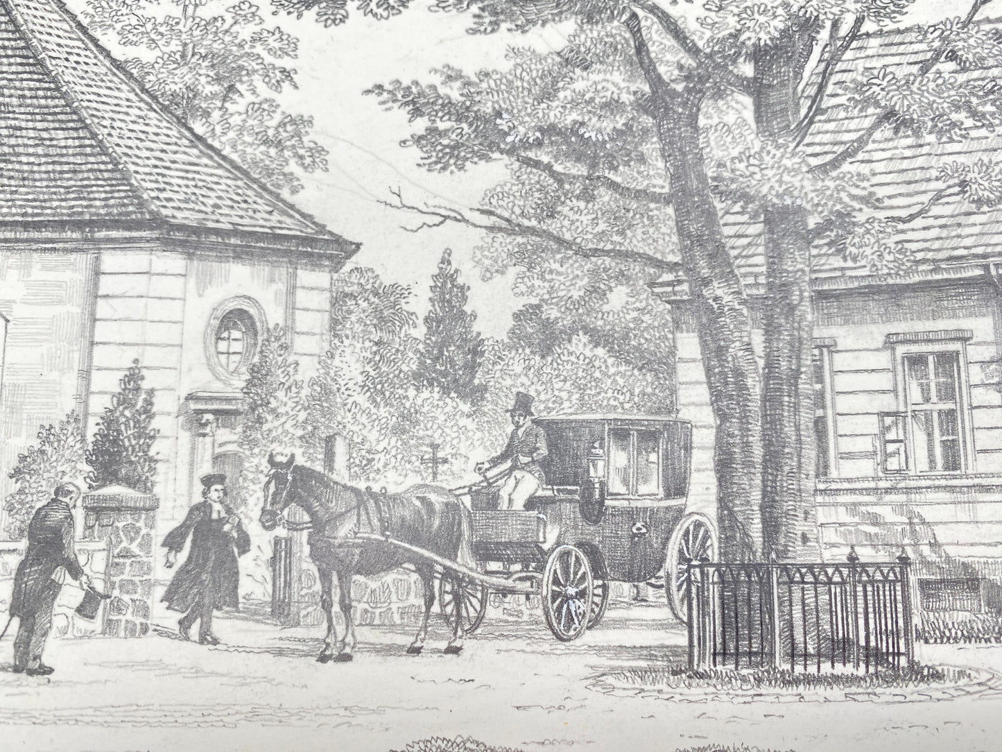 DEUTSCHER KÜNSTLER HEINZ WEHLISCH DORFKIRCHE ZEHLENDORF 1835 HANDSIGNIERT