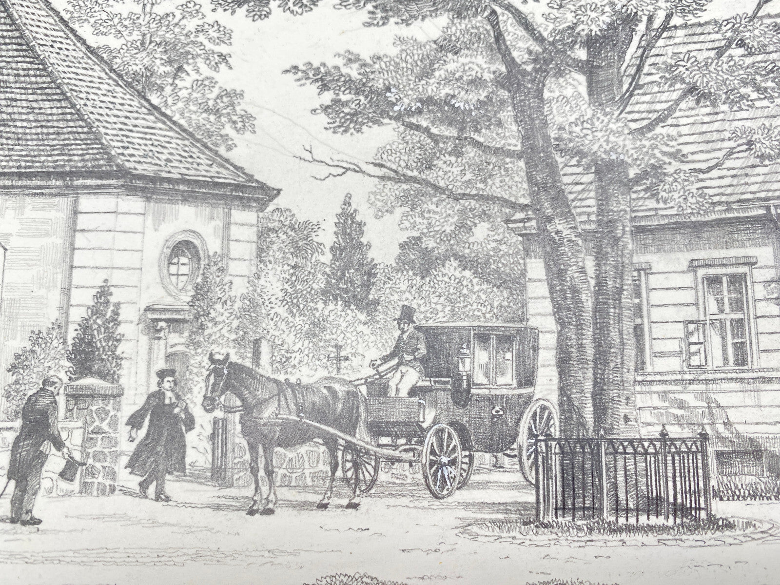DEUTSCHER KÜNSTLER HEINZ WEHLISCH DORFKIRCHE ZEHLENDORF 1835 HANDSIGNIERT