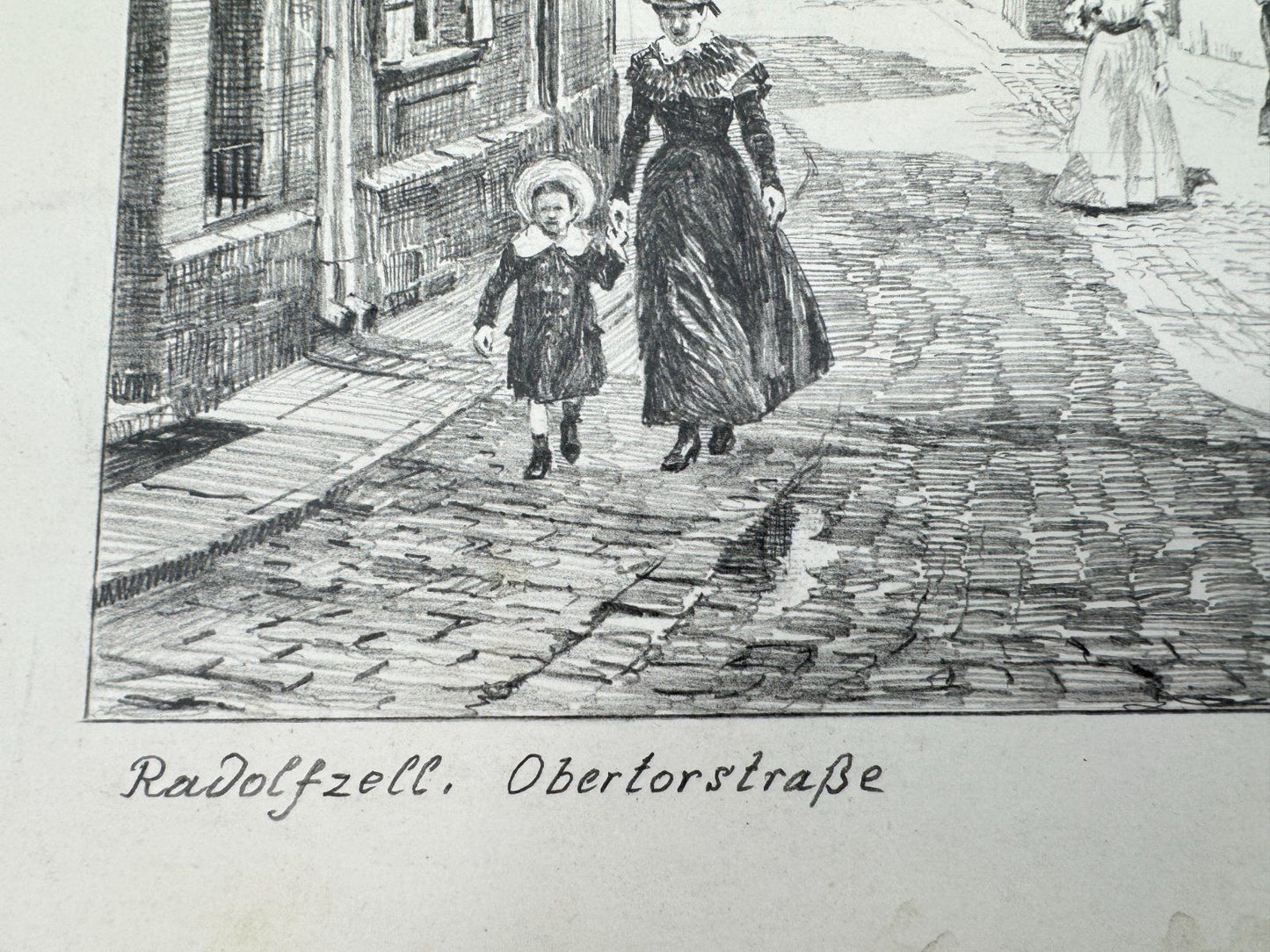 * HEINZ WEHLISCH ZEICHNUNG RADOLFZELL OBERTORSTRAßE ANSICHT