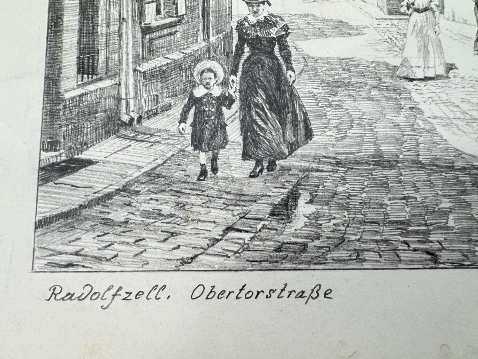 * HEINZ WEHLISCH ZEICHNUNG RADOLFZELL OBERTORSTRAßE ANSICHT
