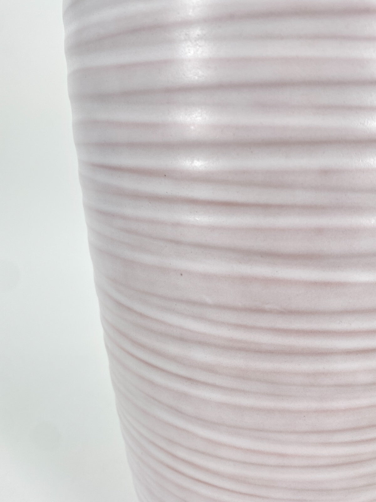 * WEACHTERSBACH KERAMIK RILLEN VASE BREMEN ROSA 23CM VINTAGE 50ER 60ER