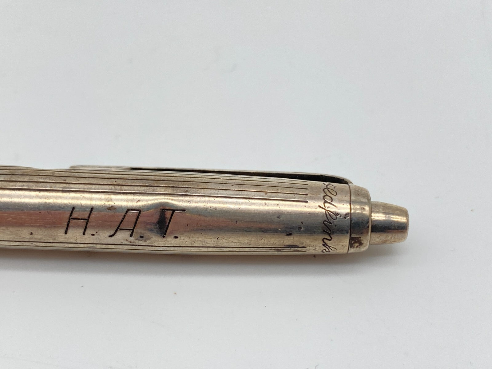 KUGELSCHREIBER FEND GOLDFINK 900ER SILBER BALL POINT 60ER MONOGRAMM SELTEN