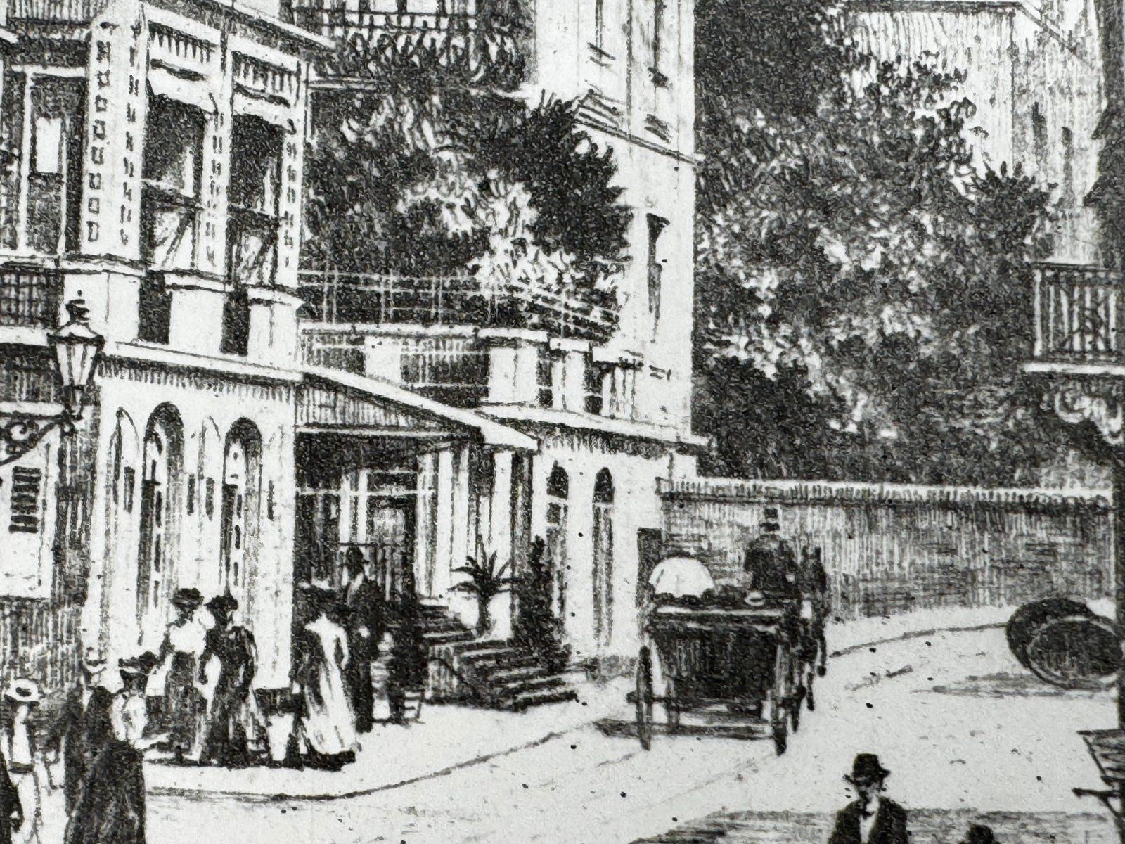 * HEINZ WEHLISCH RADIERUNG GENSBACHER STRAßE BADEN BADEN 1900 AN