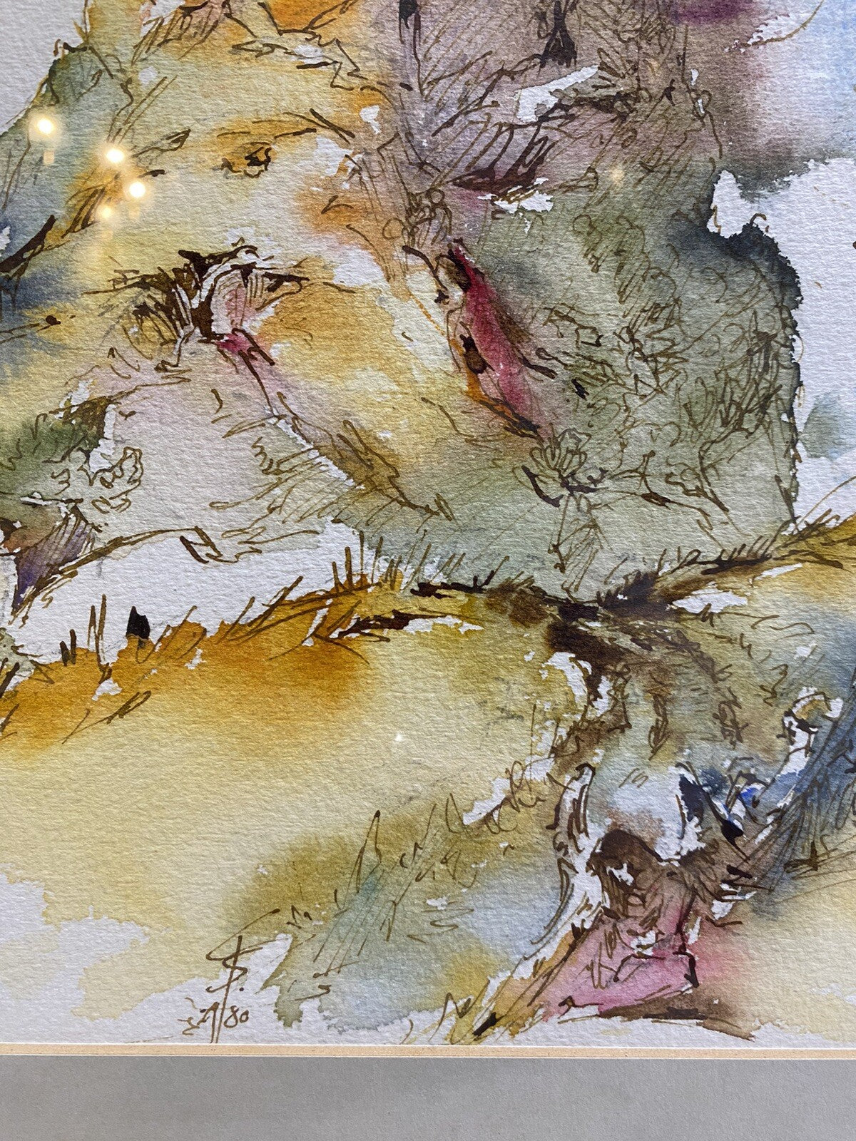AQUARELL x 4 PETER SCHMIDT SCHÖNBERG BERGE SINFONIE ENGEL AKT BERLINER KUNST