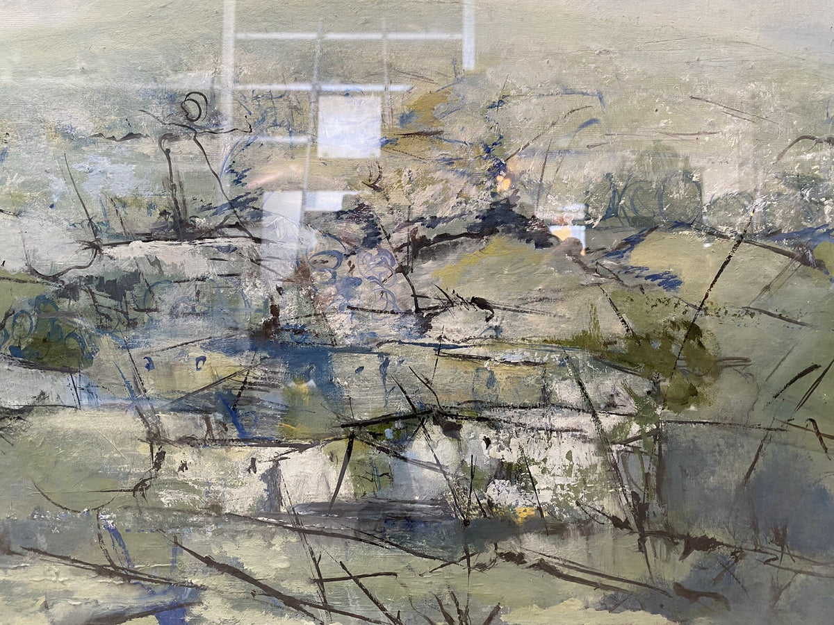 GEMÄLDE ÖLGEMÄLDE ABSTRAKTE LANDSCHAFT ITALIEN DORF ANTONIO PEZZOTTA