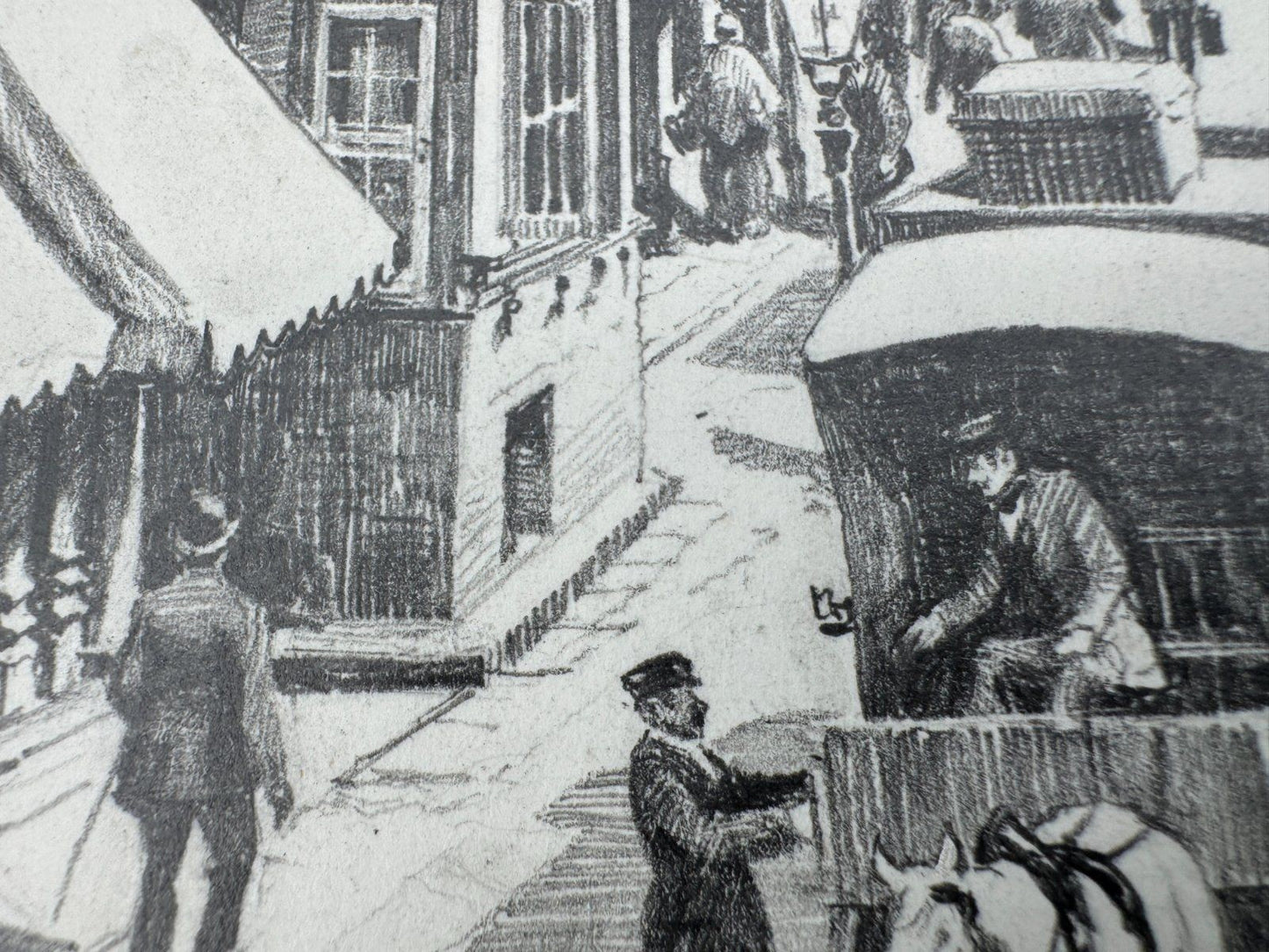 * HEINZ WEHLISCH ZEICHNUNG HANNOVER SCHMIEDESTRAßE 1888 ANSICHT