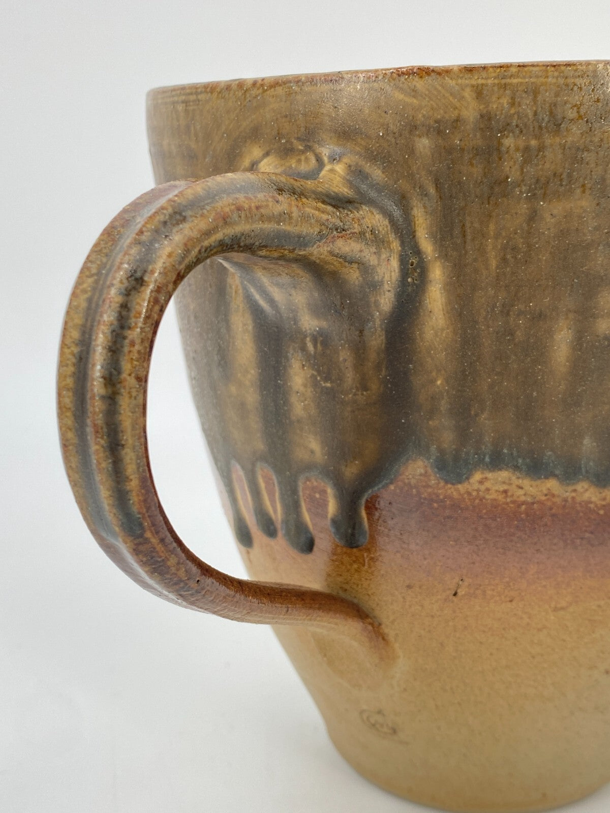 * KRUG VASE HENKEL STUDIOKERAMIK MATHIES SCHWARZE SIGNIERT KERAMIK MID CENTURY