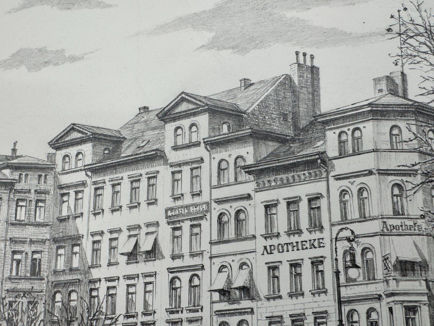 * HEINZ WEHLISCH ZEICHNUNG ORANIENPLATZ BERLIN UM 1912 ANSICHT