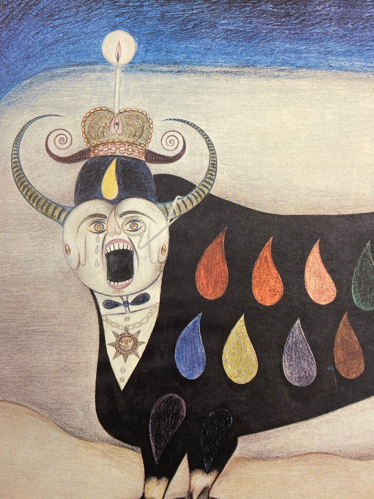 * FRIEDRICH SCHRÖDER SONNENSTERN KUNSTDRUCK DRUCK SURREALISMUS 1958 50ER VINTAGE