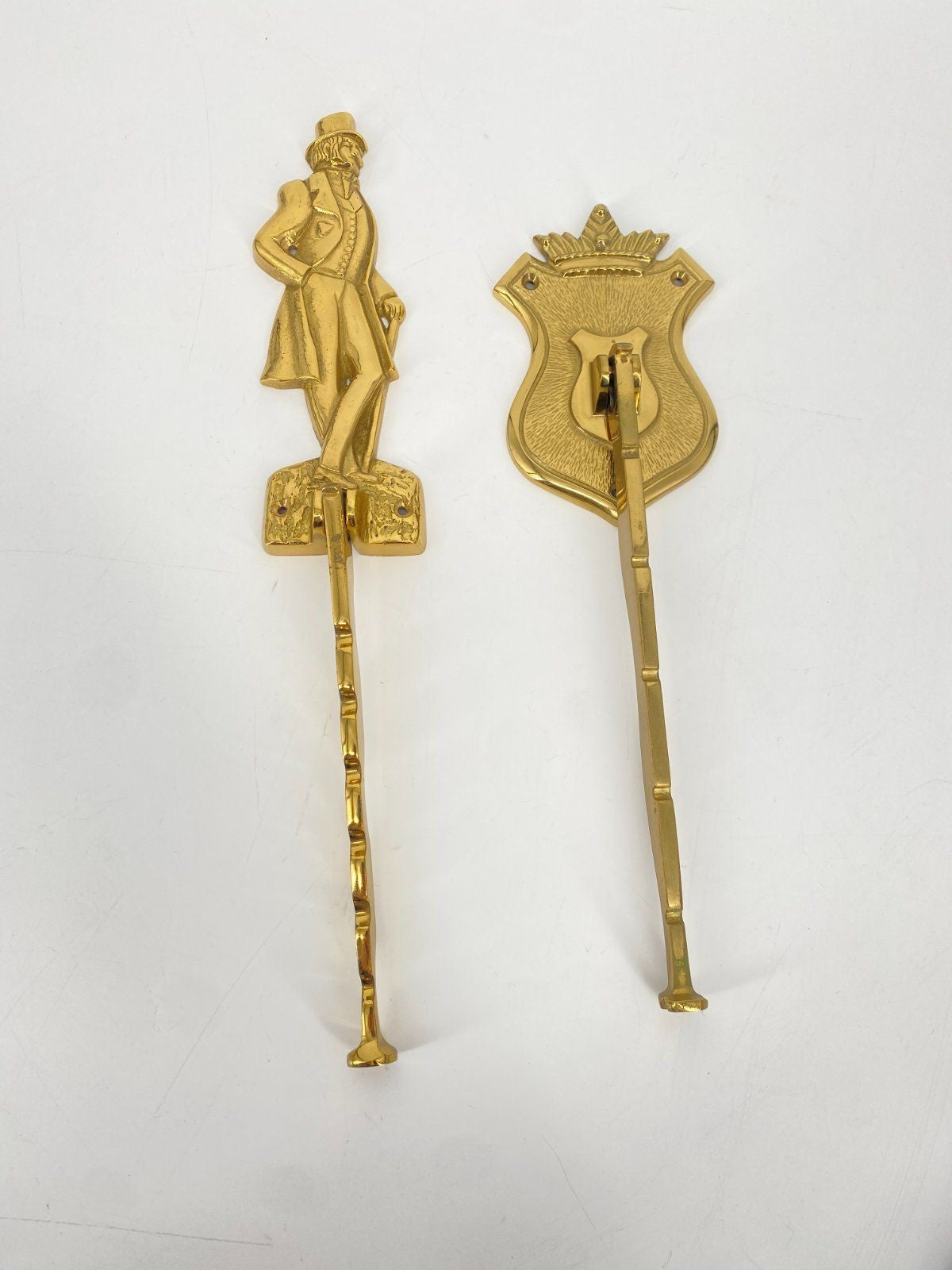* 2 x MESSING WANDHAKEN LÜFTERHAKEN HAKEN KLAPPBAR VINTAGE