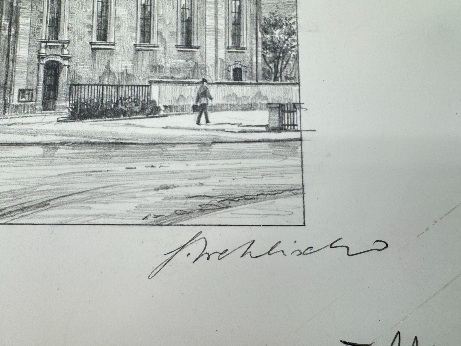 * HEINZ WEHLISCH ZEICHNUNG STOPFENHEIM KIRCHE ST AUGUSTINUS ANSIC