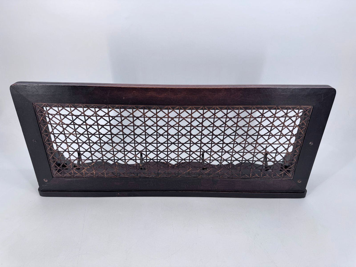 MID CENTURY WIENER GARDEROBE HUTABLAGE GEFLECHT CHIPPENDALE 50er