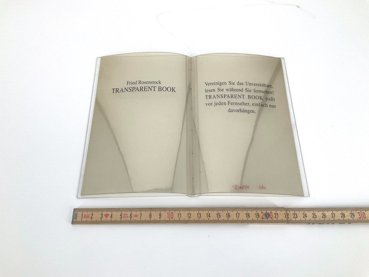 *KUNSTOBJEKT FRIED ROSENSTOCK TRANSPARENT BOOK KÜNSTLERBUCH 1994