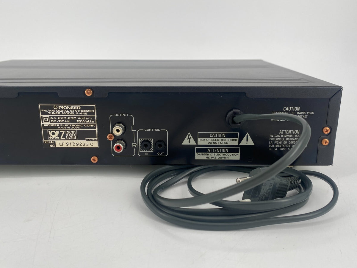 * PIONEER F-449 TUNER JAPAN SCHWARZ VINTAGE 90ER