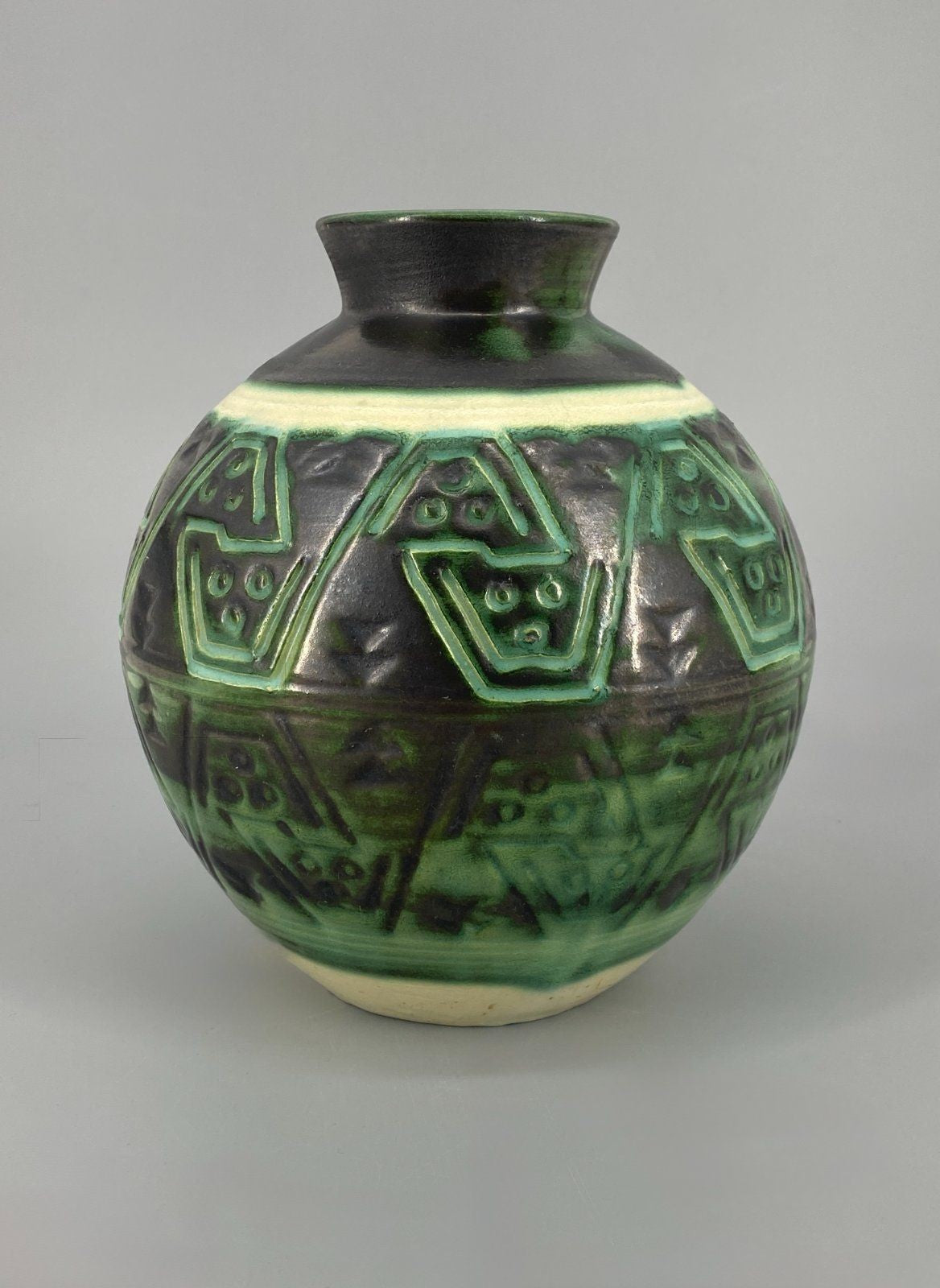 *VASE KERAMIKVASE MADE IN FINLAND FINNLAND IRISIEREND VINTAGE