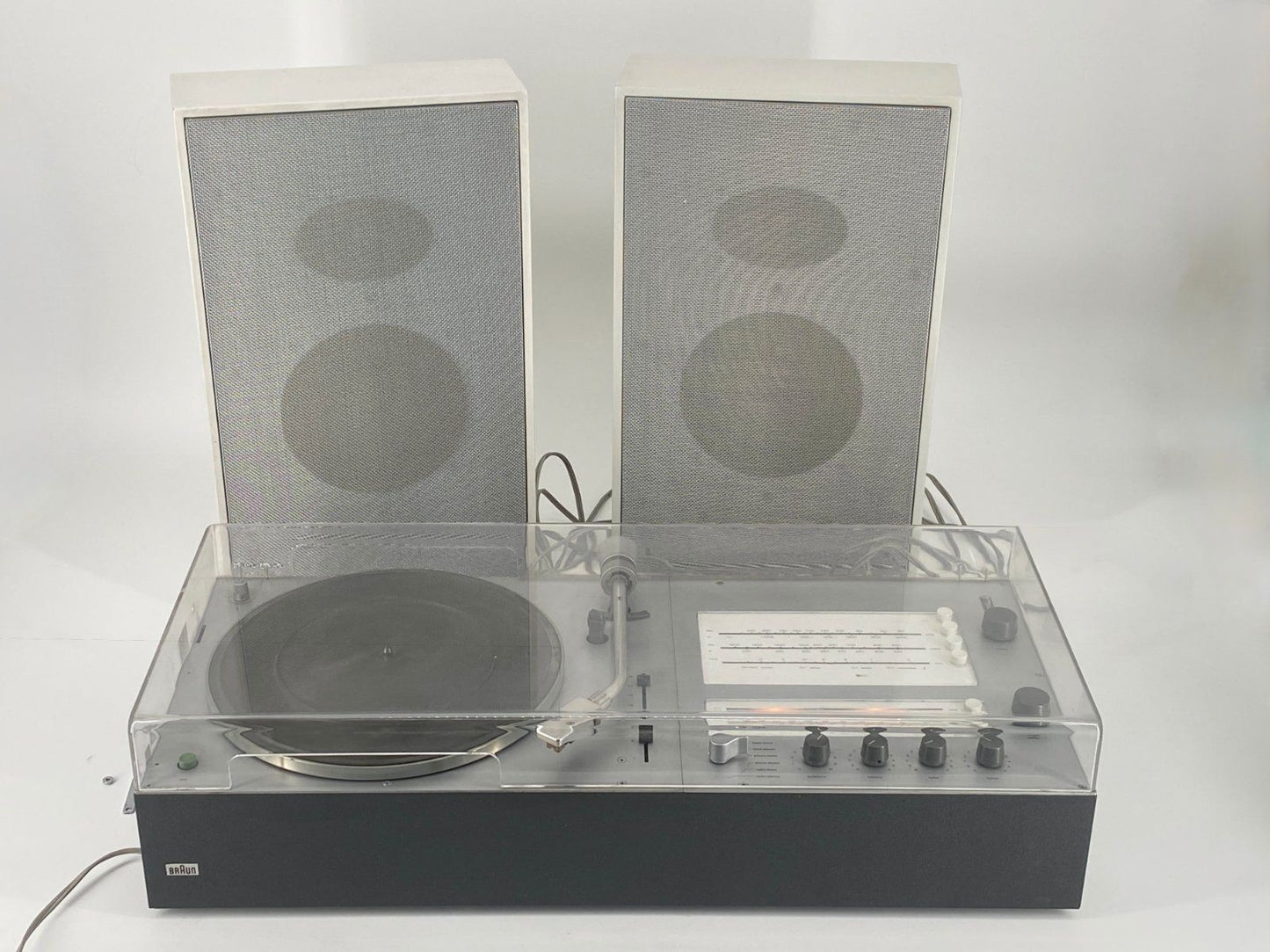 * BRAUN AUDIO 250 TC45/4 +BOXEN RAMS DESIGN PLATTENSPIELER SW