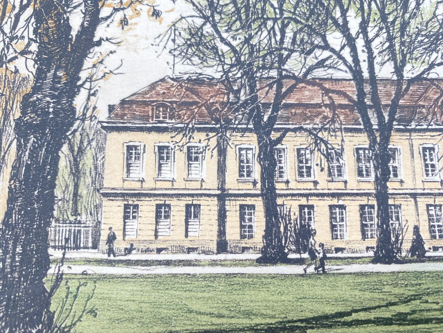 KÜNSTLER HEINZ WEHLISCH RADIERUNG KOLORIERT SCHLOSS CHARLOTTENBURG SIGNIERT