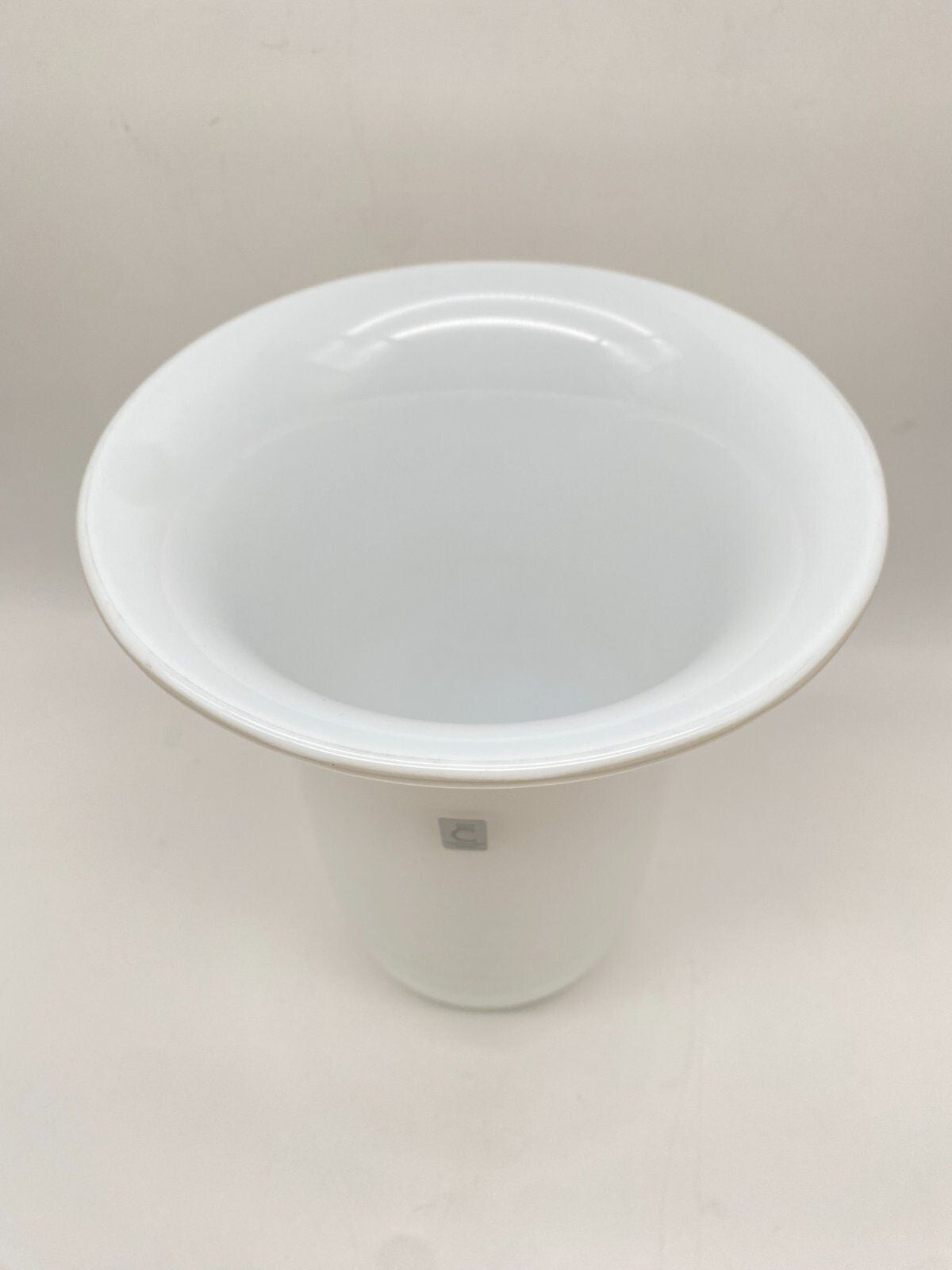 CHRISTINENHÜTTE SCHOTT ZWIESEL VASE BLUMENVASE WEIß OPALGLAS