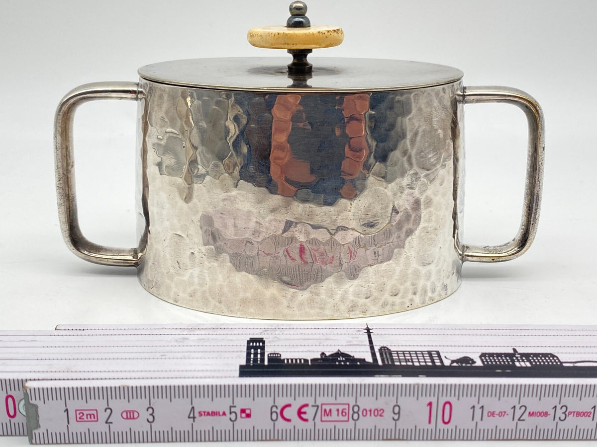 TEE SERVICE BERLINER ELECTROPLATED WARENFABRIK BEPWF 1930er ART DECO SAHNE ZUCKE