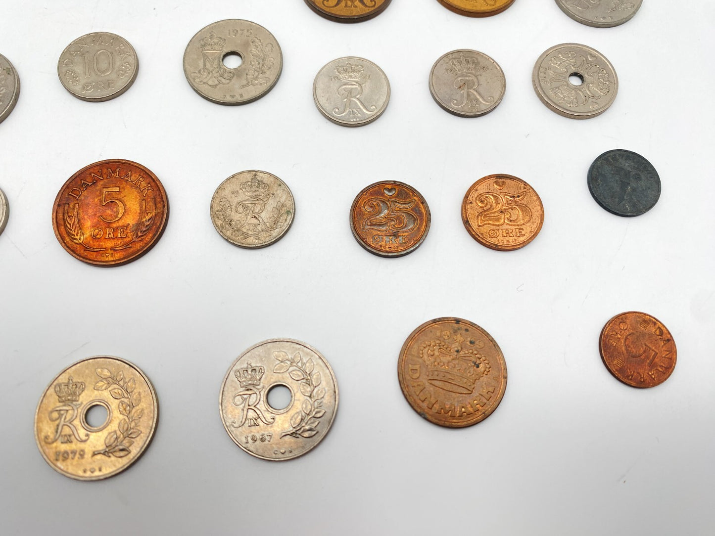 KONVOLUT 98 ALTE DÄNISCHE KRONEN ORE 5 KRONER 20 KRONER 50ER 70ER SAMMLERSTÜCKE