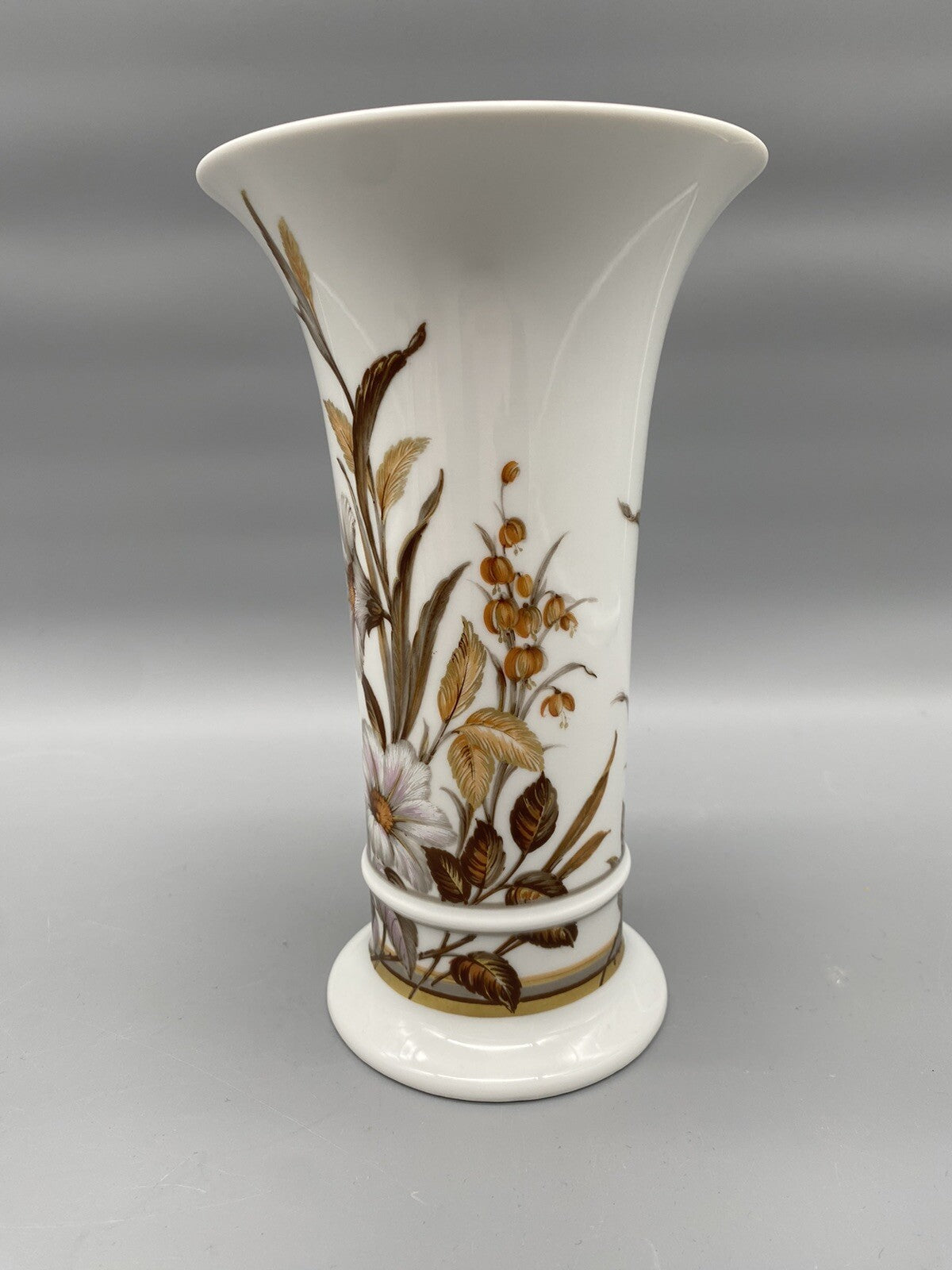 SET AK KASIER PORZELLAN VASE BLUMEN VINTAGE 50/60er RUND TROMPETE OVAL