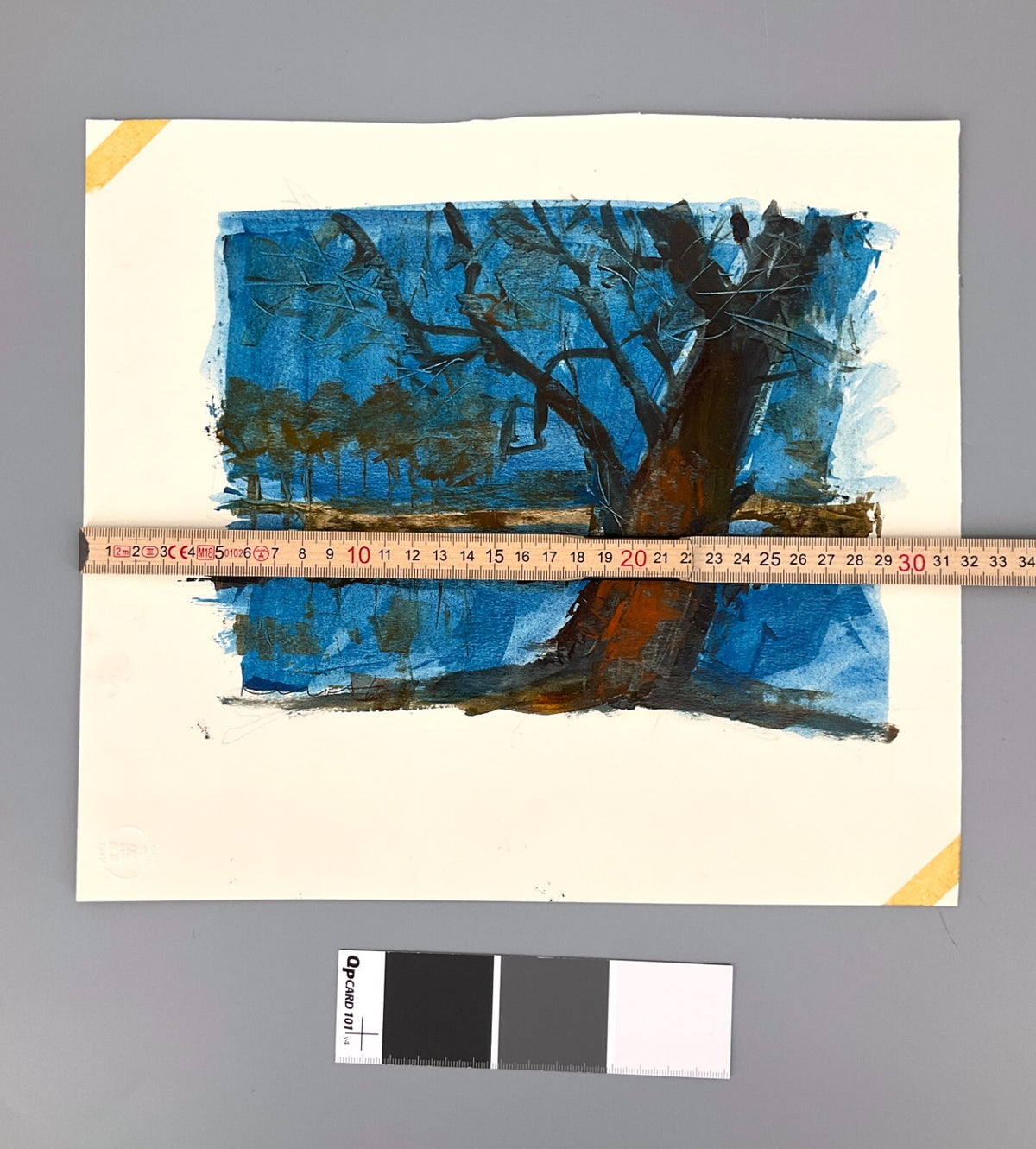 *GEMÄLDE WALTER KALOT HERBST AM MEER SIGNIERT 1965 UNIKAT ORIGINAL GOUACHE ÖL