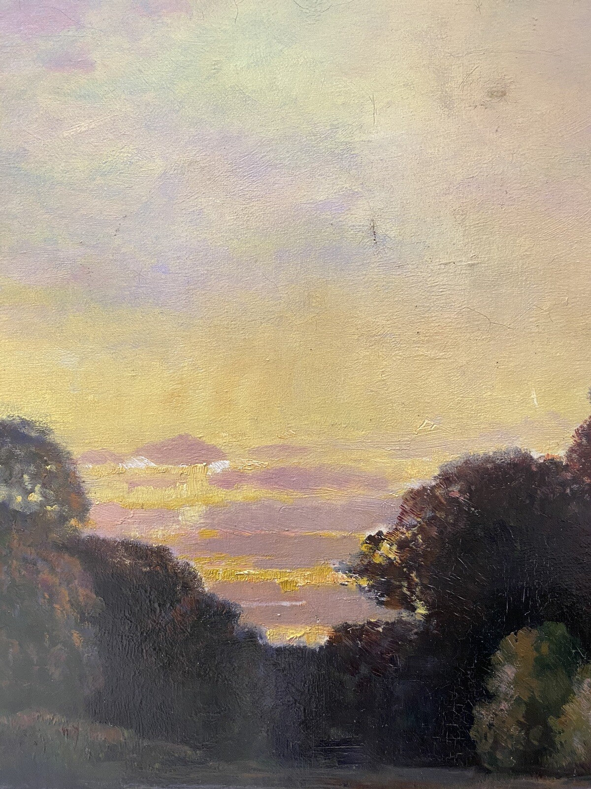 * ALBERT BLAETTER ABENDSTIMMUNG ÖLGEMÄLDE 30er FLUSS MOOR BOOT
