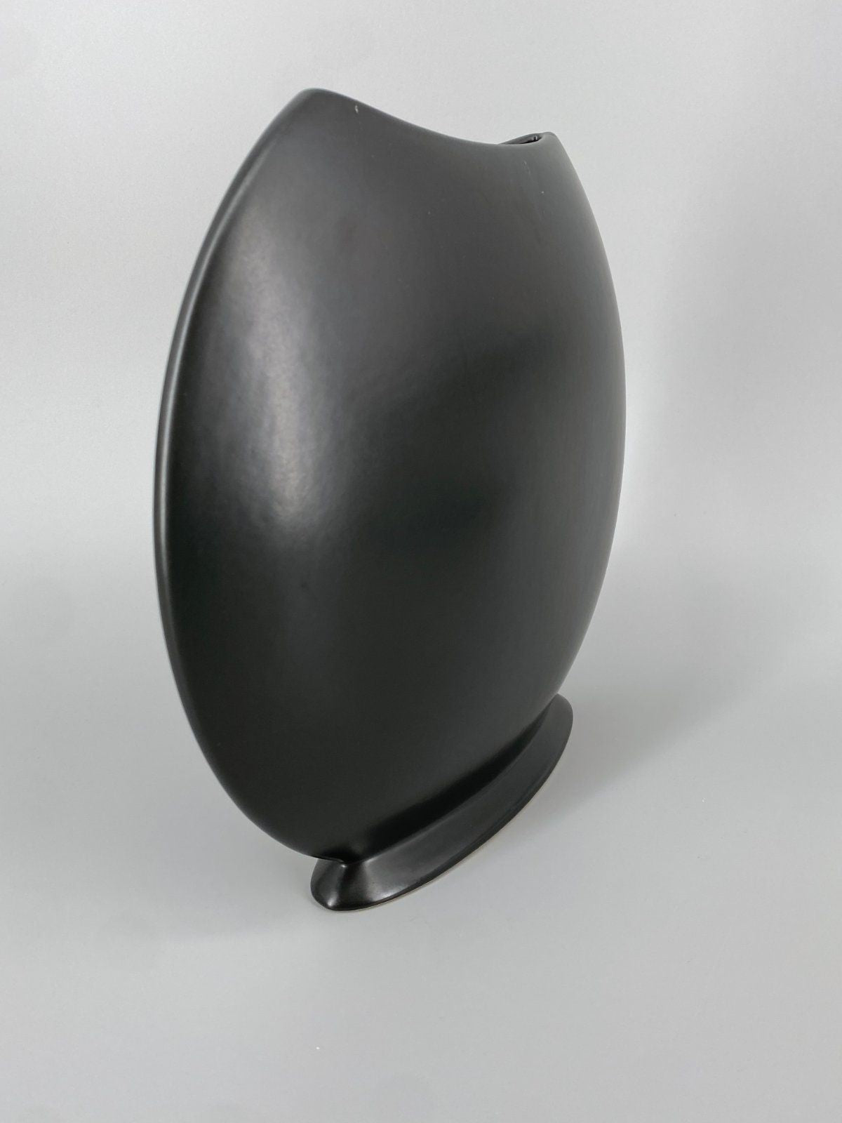 * VINTAGE BLUMENVASE ASA SELECTION 80er SCHWARZ 31cm POMO