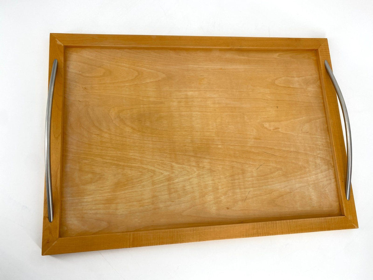 * GROSSES MODERNES HOLZ SERVIERTABLETT 66x46 cm BUCHE