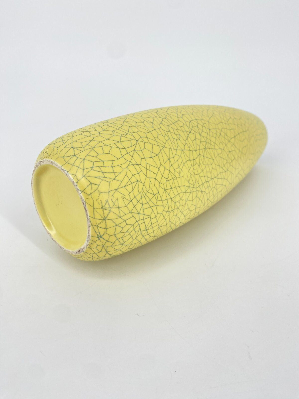 * VASE KERAMIK GELB VINTAGE MID CENTURY VINTAGE 60ER 70ER