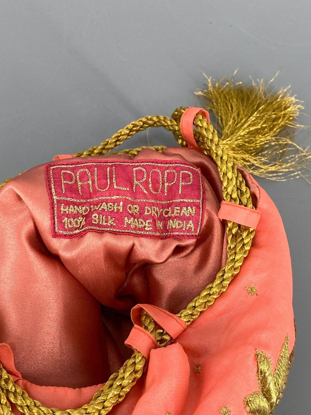 * 4x TASCHEN BOTLI BATWA BAG BEUTELTASCHE PAUL ROPP KORDEL INDIA