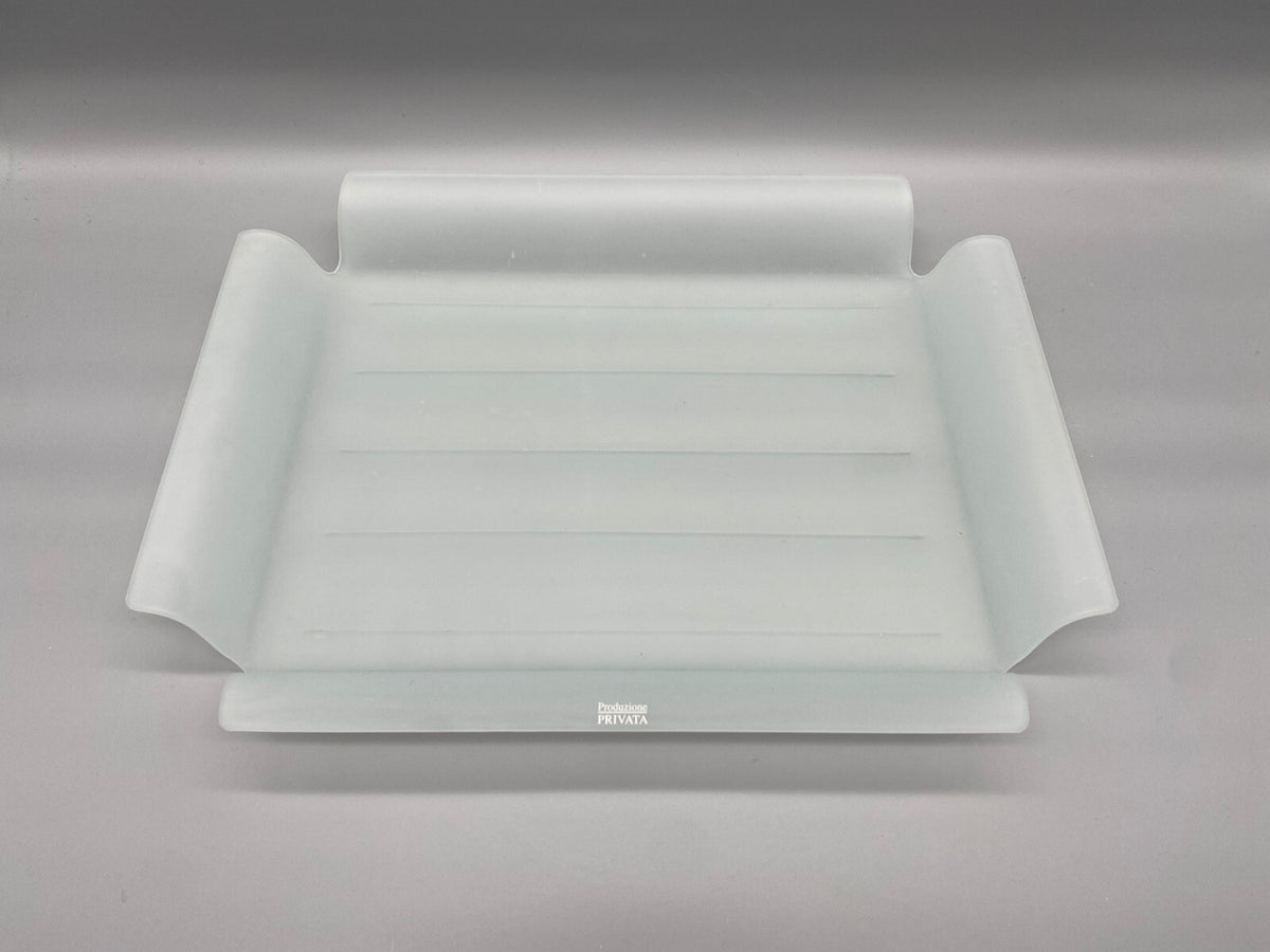 PRODUZIONE PRIVATA MICHELE DE LUCCHI TABLETT GLAS DESIGN PAAR TRAY DESIGN ITALY