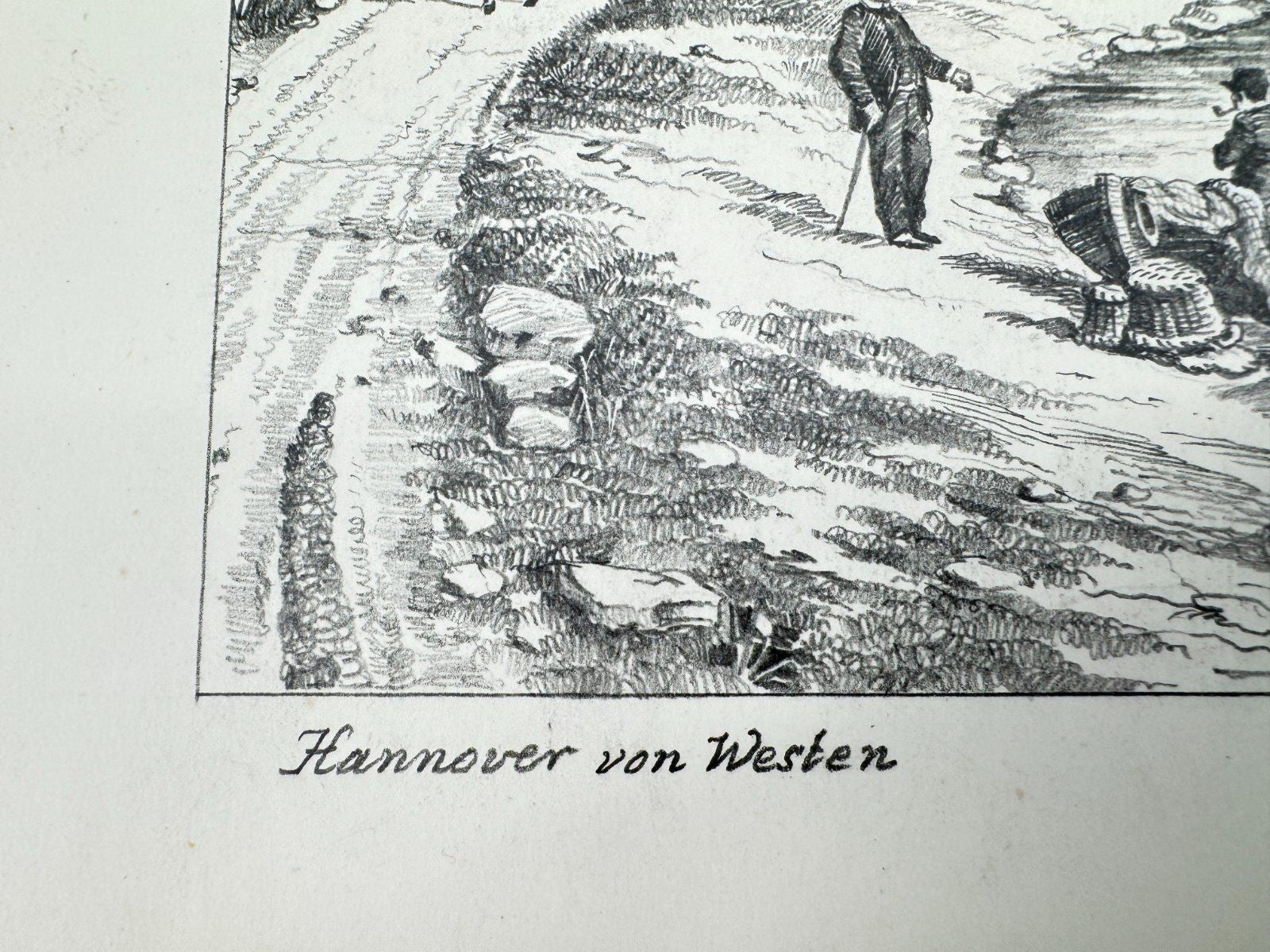 * HEINZ WEHLISCH ZEICHNUNG HANNOVER VON WESTEN ANSICHT SIGNIERT