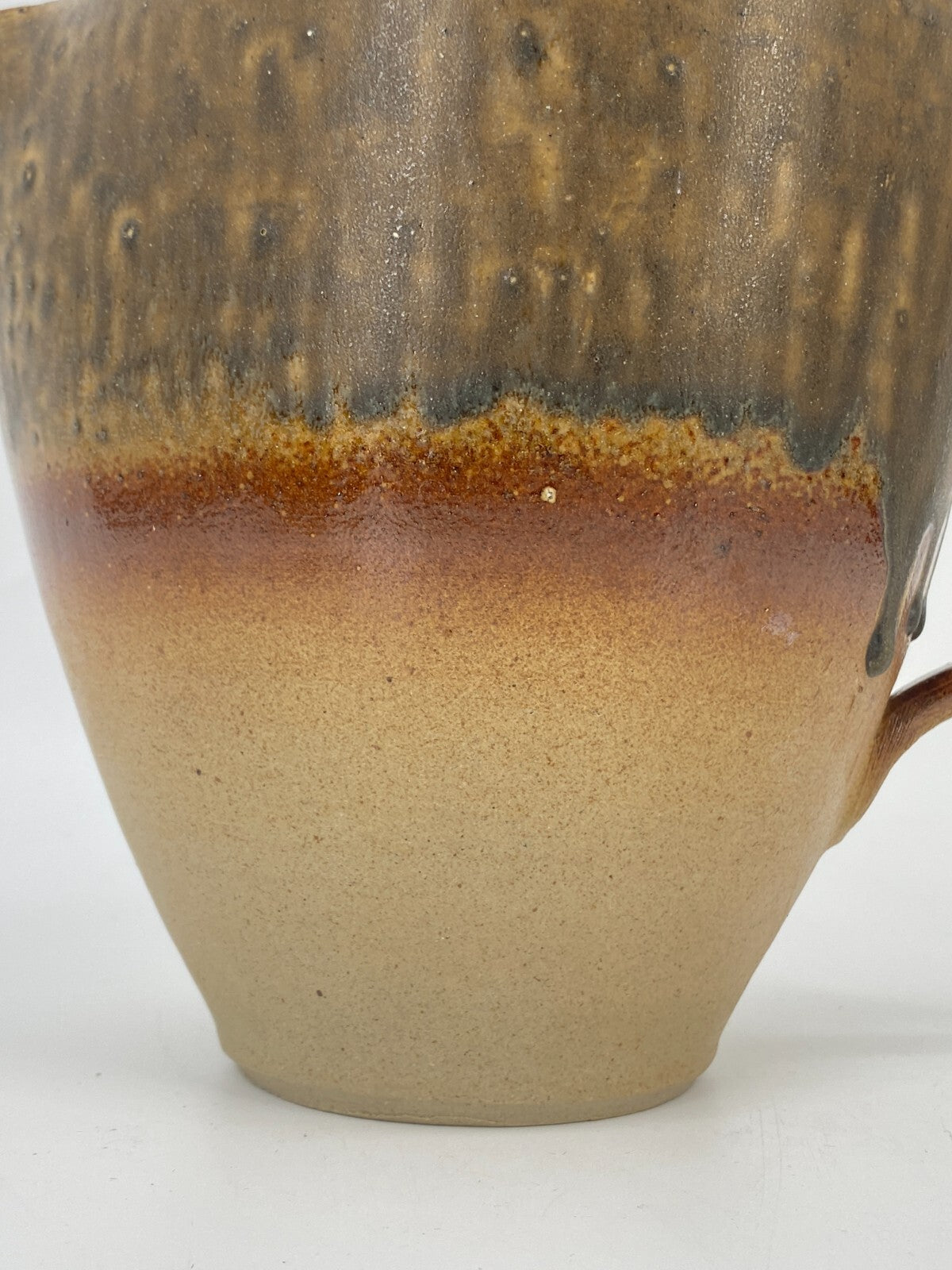 * KRUG VASE HENKEL STUDIOKERAMIK MATHIES SCHWARZE SIGNIERT KERAMIK MID CENTURY