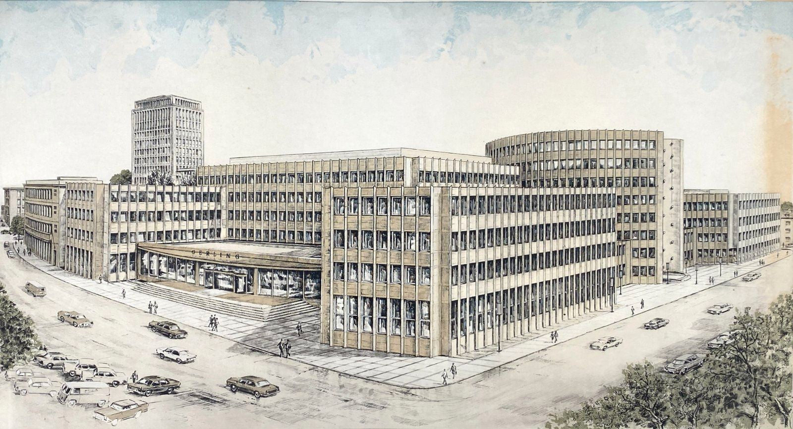 * GRAFIK HEINZ WEHLISCH GERLING VERSICHERUNGSKONZERN KÖLN GEBÄUDE 