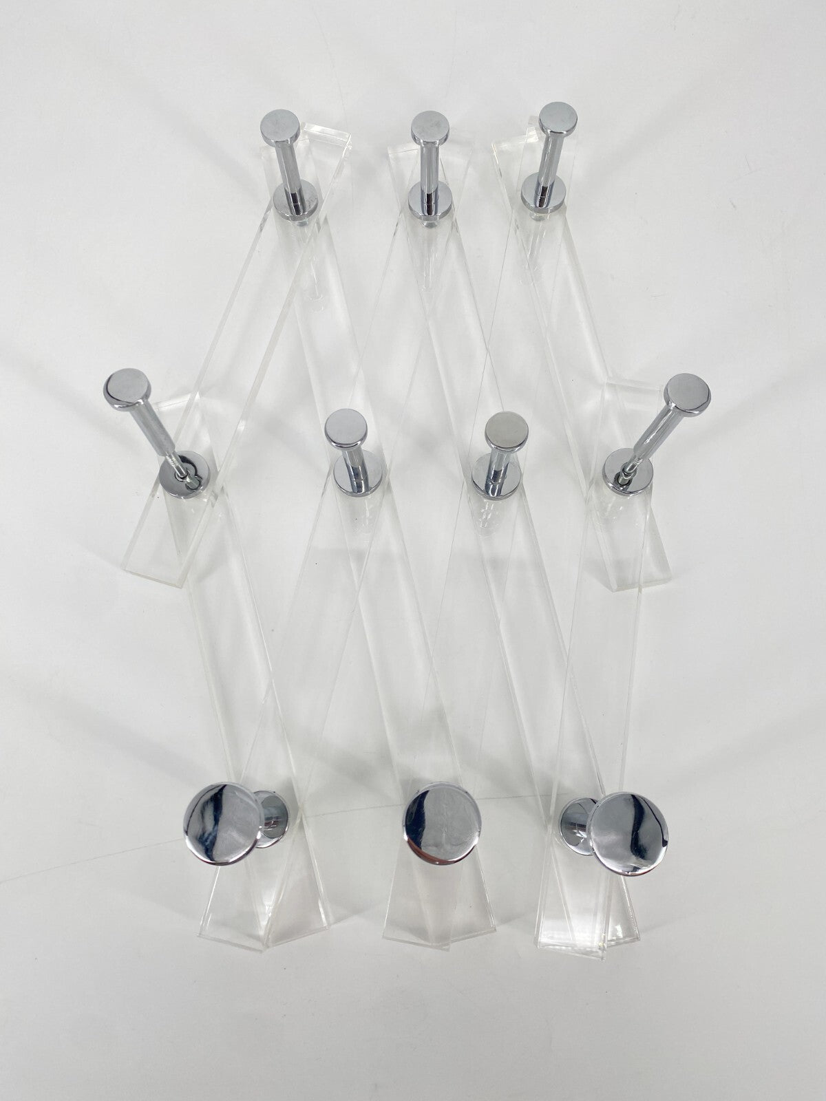 * GARDEROBE ZIEHHARMONIKA PLEXIGLAS ACRYL 70ER VINTAGE SPACE AGE WAND