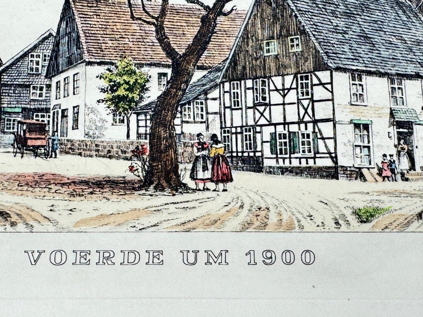 * HEINZ WEHLISCH RADIERUNG VOERDE UM 1900 ANSICHT SIGNIERT