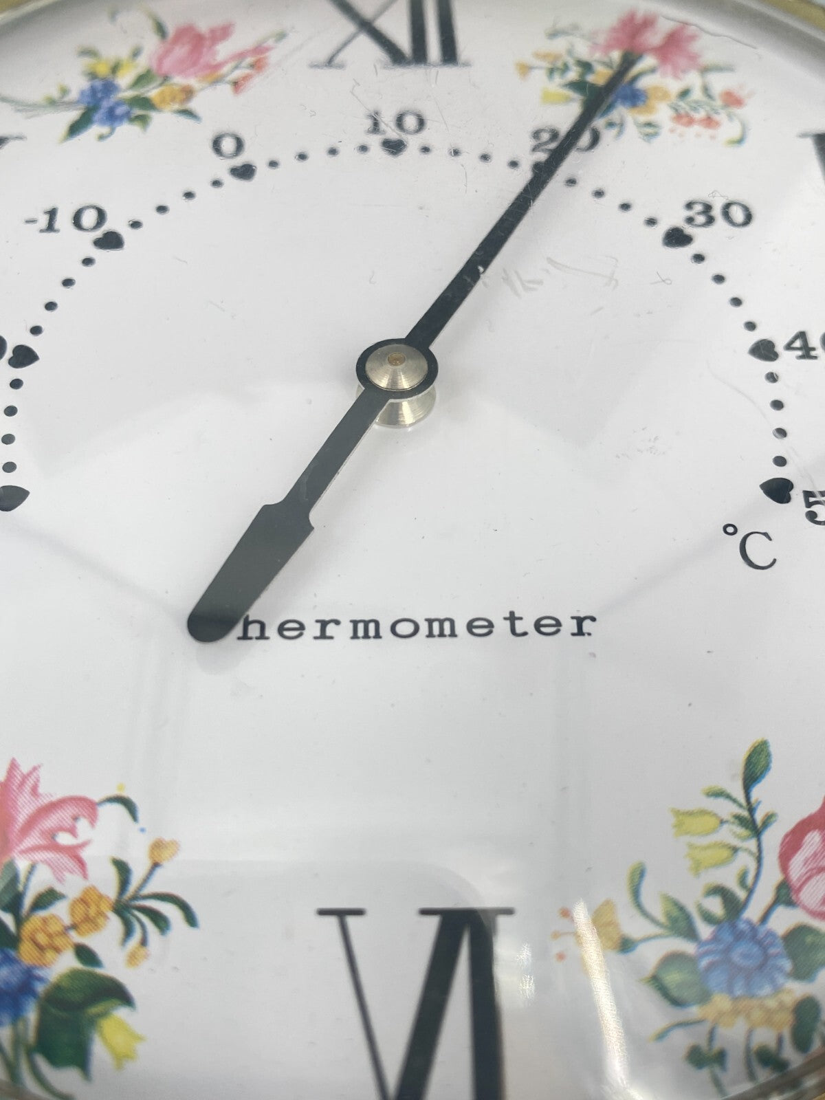 * THERMOMETER TASCHENUHR DEKO RETRO JUGENDSTIL KUNSTSTOFF