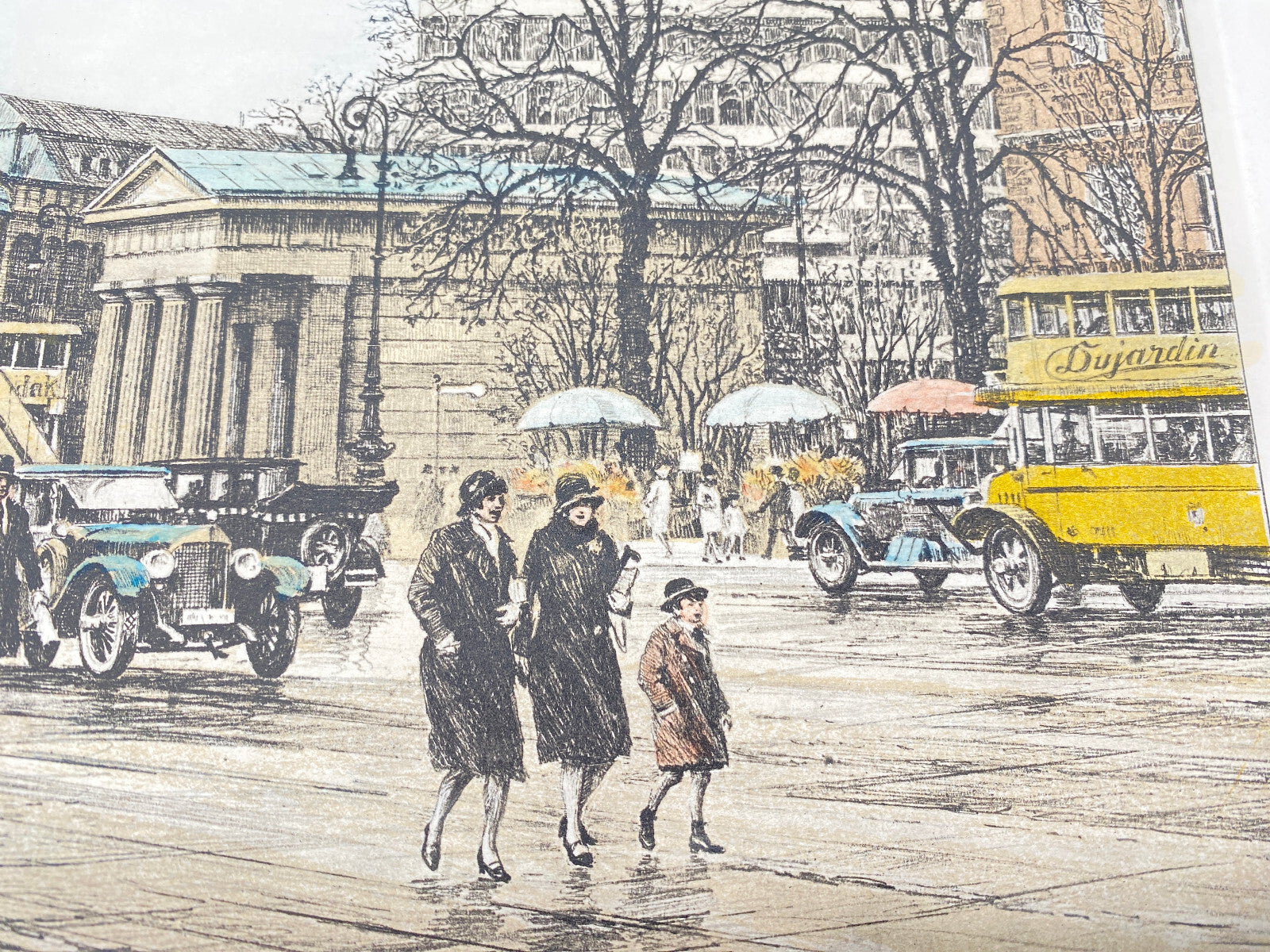 HEINZ WEHLISCH BERLIN POTSDAMER PLATZ 1930 ORIGINAL RADIERUNG KOLORIERT SIGNIERT